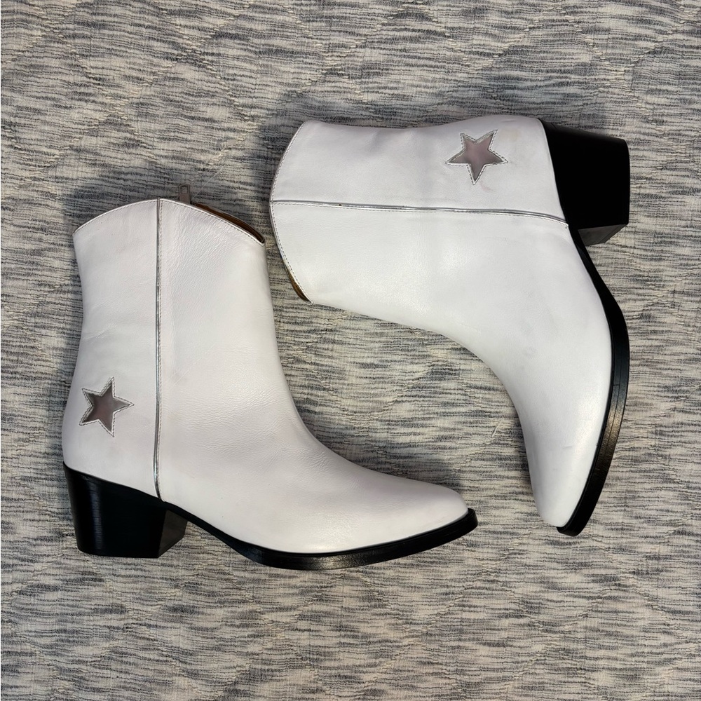 Thursday Boot Company Country Star White Western Leather Boots Size 8 - - Picture 2 of 11